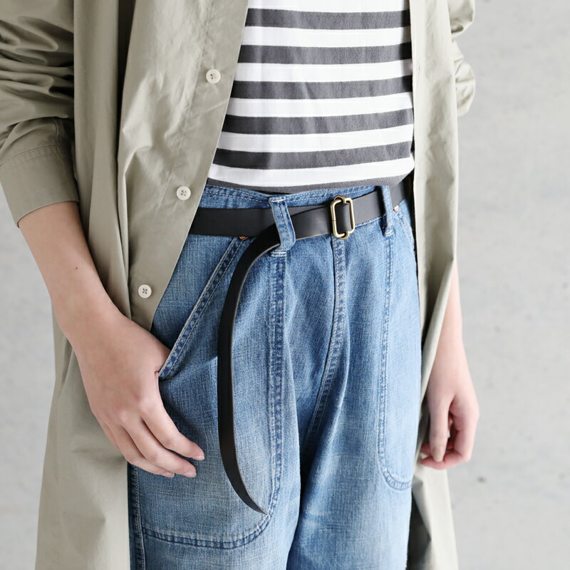 【24時間限定！最大10%OFFクーポン配布中！】アートブラウン ART BROWN リスシオ レザー ベルト 細ベルト レディース フリーサイズ 穴無し 日本製