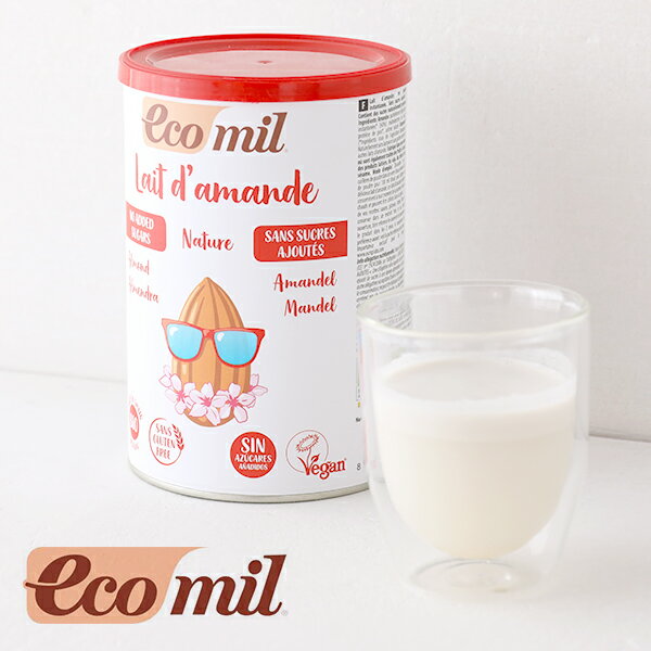 Nutriops（ヌートリオプス） EcoMil（エコミル）『有機アーモンドミルク ストレート（パウダー／砂糖不使用）』