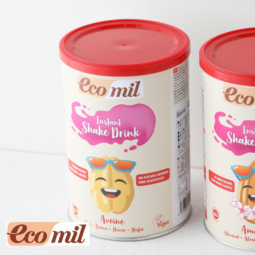 エコミル (ecomil) ミルク パウダータイプ 有機オーツ麦ミルク糖類無添加 400g | 有機 ヘルシー プラント プラントベースミルク ミルク ヴィーガン ビーガン オーツ麦