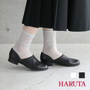 【最大15 OFFクーポン】HARUTA ハルタ スポックシューズ／spock ドクターシューズ レザー マニッシュ 本革 レディース 日本製 スリッポン ブラック ホワイト 革靴 靴 オケージョン