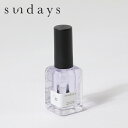 【最大3,000円OFFクーポン】sundays（サンデイズ） ネイルポリッシュ トップコート T.02 14ml │ ネイル ナチュラル トップコート セルフネイル 速乾 ツヤ UV UVカット 10FREE カラー長持ち マニキュア ヴィーガン ビーガン ヴィーガンコスメ