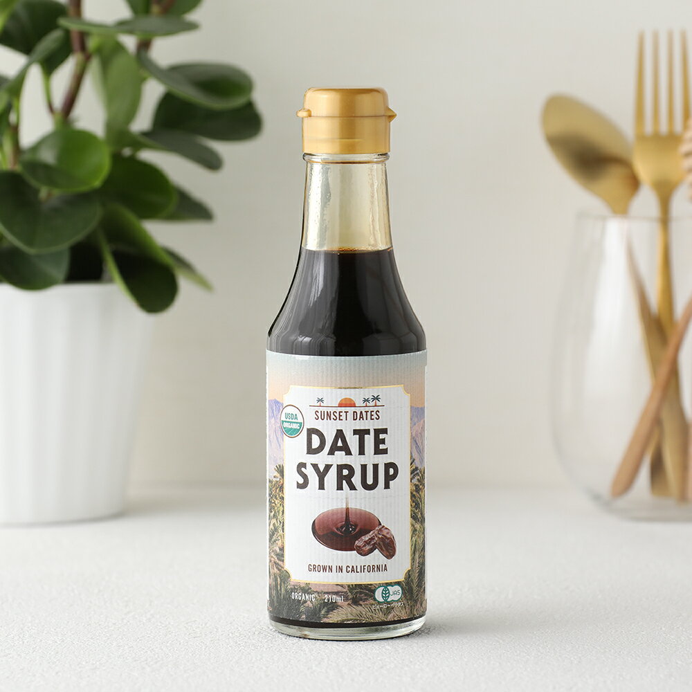 【最大3,000円OFFクーポン】SUNSET DATES（サンセットデーツ） 有機デーツシロップ 210ml | デーツ ナツメヤシ マジョールデーツ シロップ 甘味 ヴィーガン ハラール認証 カルシウム カリウム 食物繊維 無添加 高品質 低GI