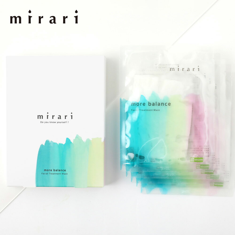 【6/5限定！抽選で最大100%ポイントバック】mirari（ミラリ）more balance Facial Treatment Mask 5枚入り モア バラ…
