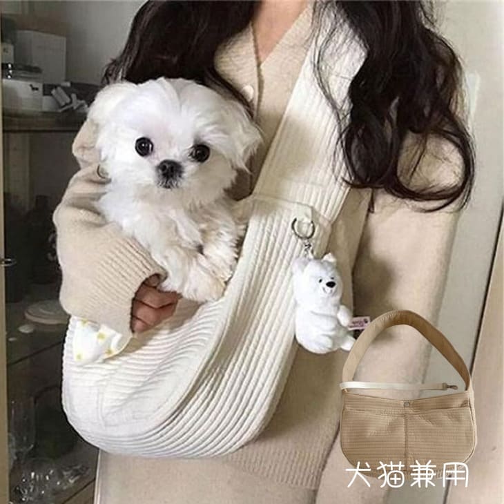 犬 スリング ペットスリング ペット 抱っこ バッグ 小型犬 中型犬 猫 キャリーバッグ トートキャリー 抱っこ紐 犬用 猫用 キャンバス ペット用品 飛び出し防止 旅行 散歩【g037】送料無料のサムネイル