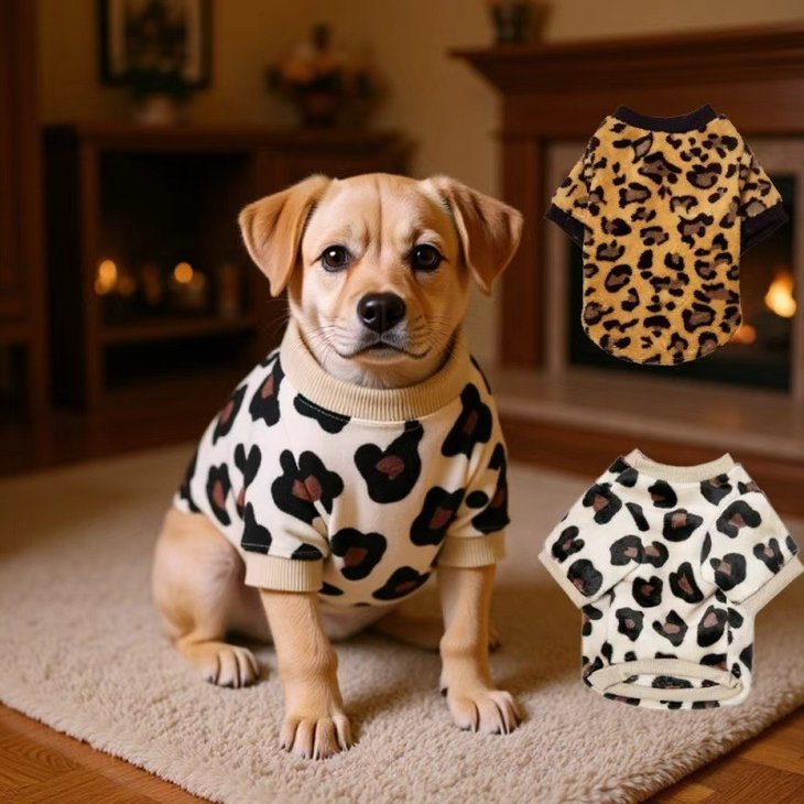 商品紹介ヒョウ柄模様がかわいい、モノトーン系の半袖トップス。愛犬の着こなしに、遊び心のあるアクセントを添えます。スペック【サイズ・スペック】・XSサイズ：首回り20cm / 胸回り30cm / 背丈18cm・Sサイズ：首回り24cm / 胸回り35cm / 背丈23cm・Mサイズ：首回り28cm / 胸回り40cm / 背丈28cm・Lサイズ：首回り32cm / 胸回り45cm / 背丈34cm・XLサイズ：首回り36cm / 胸回り50cm / 背丈39cm・XXLサイズ：首回り40cm / 胸回り55cm / 背丈43cm※手作業採寸のため、±1～3cmの誤差が生じる場合があります。注意事項【注意事項】・海外製品につき、サイズや色味に若干の個体差がある場合がございます。・手作業による採寸のため、多少の誤差はご了承ください。・輸入時期や製造ロットにより、同じ柄でも色味やサイズに違いが生じる場合がございます。・モニターや撮影環境により、実際の商品との色味が異なる場合がございます。・海外製品につき、日本製品より縫製が甘い、若干の汚れ等ある場合がございます。・ご注文後、在庫切れや入荷遅延が生じることがございますので、余裕をもってご注文ください。・使用時の破損や事故等につきましては責任を負いかねます。・輸入品の為、輸送の際に生じるキズ・汚れ・箱潰れがある場合がございますが新品です。・サイズ・重量は、多少の誤差が生じる場合がございます。・あくまで画像はイメージですので、商品改良の為パッケージや一部仕様が少し変更になる場合もございます。・お使いのブラウザや設定により、画像と実際の商品との若干の色の違いが生じる場合がございます。・海外製品につき、糸のほつれ・ゆがみ・縫製の甘さ等がございます。ご理解の上、ご購入をお願いいたします。