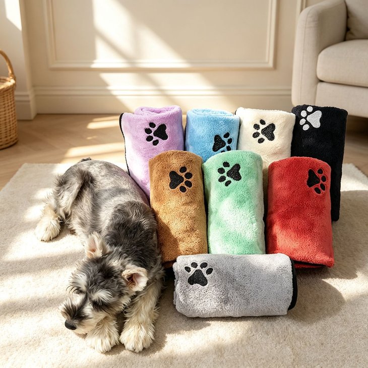 ペットタオル 犬 猫 吸水 速乾 バスタオル お風呂上がり シャンプー後の体拭き 3サイズ ペット用シャンプータオル 75×40 98×52 136×80cm【g203】