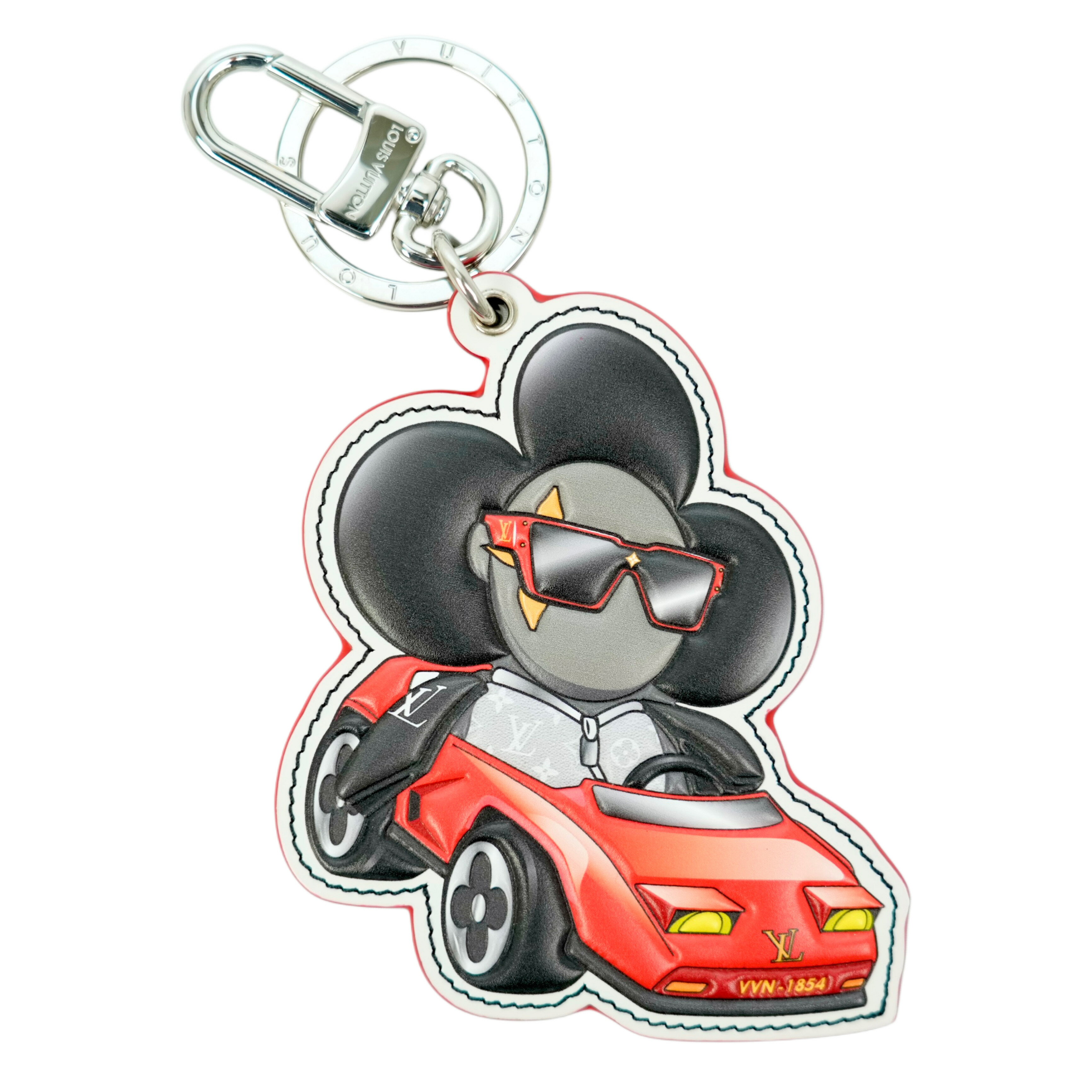 【中古・VINTAGE】 LOUIS VUITTON ルイヴィトン エクリプス スポーティーカーヴィヴィエンヌ キーホルダー M00960 マルチカラー 金具シルバー レザー メタル ヴィンテージ Eclipse Sporty Curvy