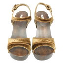 【中古・VINTAGE】 MIU MIU ミュウミュウ サンダル ダークグリーン 23cm ヴィンテージ Sandals