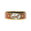 【お得なP5倍~7/31(木)まで】【中古・VINTAGE】 HERMES エルメス エマイユGM ブレスレット ゴールド レッド エナメルブレスレット ヴィンテージ Enamel GM Bangle