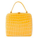 【中古・VINTAGE】 RECREATION リクリエーション クロコ型 ハンドバッグ イエロー レザー ヴィンテージ Crocodile Style Handbag OTHER BAGS/Shoulder Bag 2Way