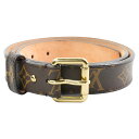 【お得なP5倍〜7/31(木)まで】【中古・VINTAGE】 LouisVuitton ルイヴィトン モノグラム ベルト ブラウン 90/36 メンズ ヴィンテ...