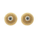 【中古・VINTAGE】BURBERRY バーバリー イヤリング ラインストーン ゴールド ヴィンテージ Earring