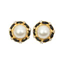 【8/4(月)20時~8/10(日)までP5倍】【中古・VINTAGE】CHANEL プルミエール ラインストーン イヤリング ブラック ヴィンテージ Premi?re Rhinestone Earrings