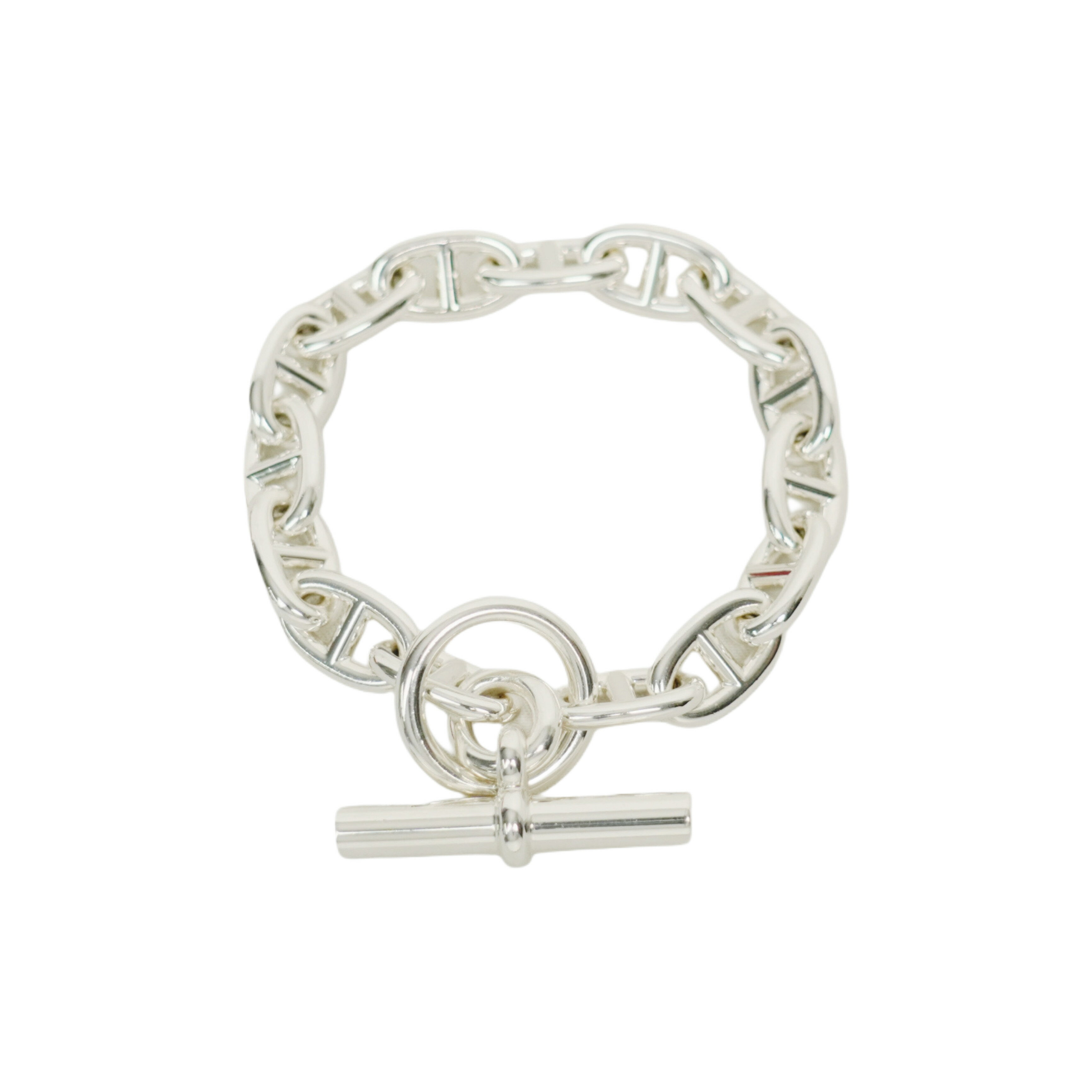 【中古・VINTAGE】 HERMES エルメス SV925シェーヌ・ダンクル MM 15コマ ブレスレット シルバー Ag925(シルバー) ヴィンテージ SV925 Chaine D'Ancre MM 15 Links Bracelet