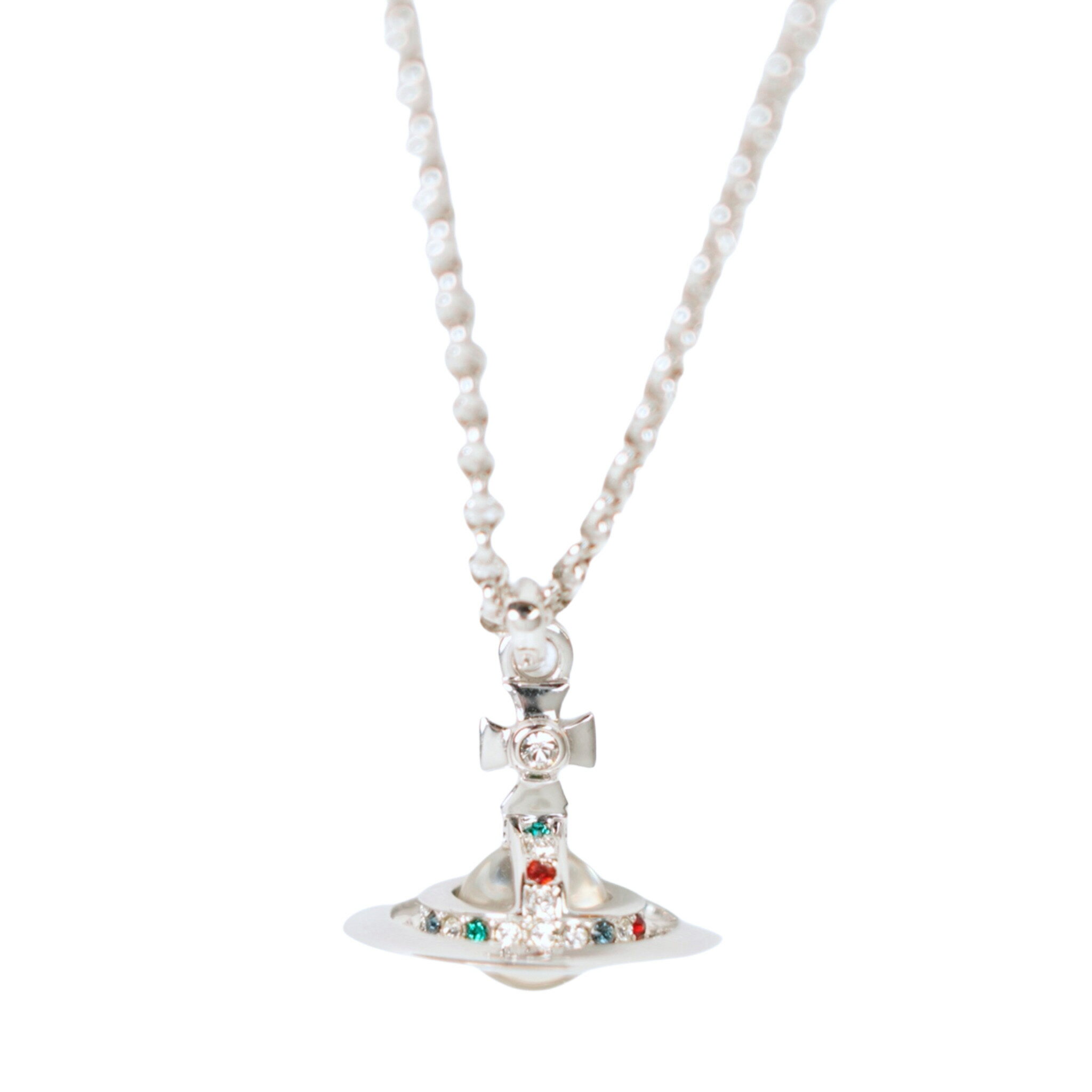 Vivian Westwood - 【中古・VINTAGE】 VIVIENNE WESTWOOD スモールオーブ ネックレス シルバー クリア メッキ クリスタル Small Orb Necklace