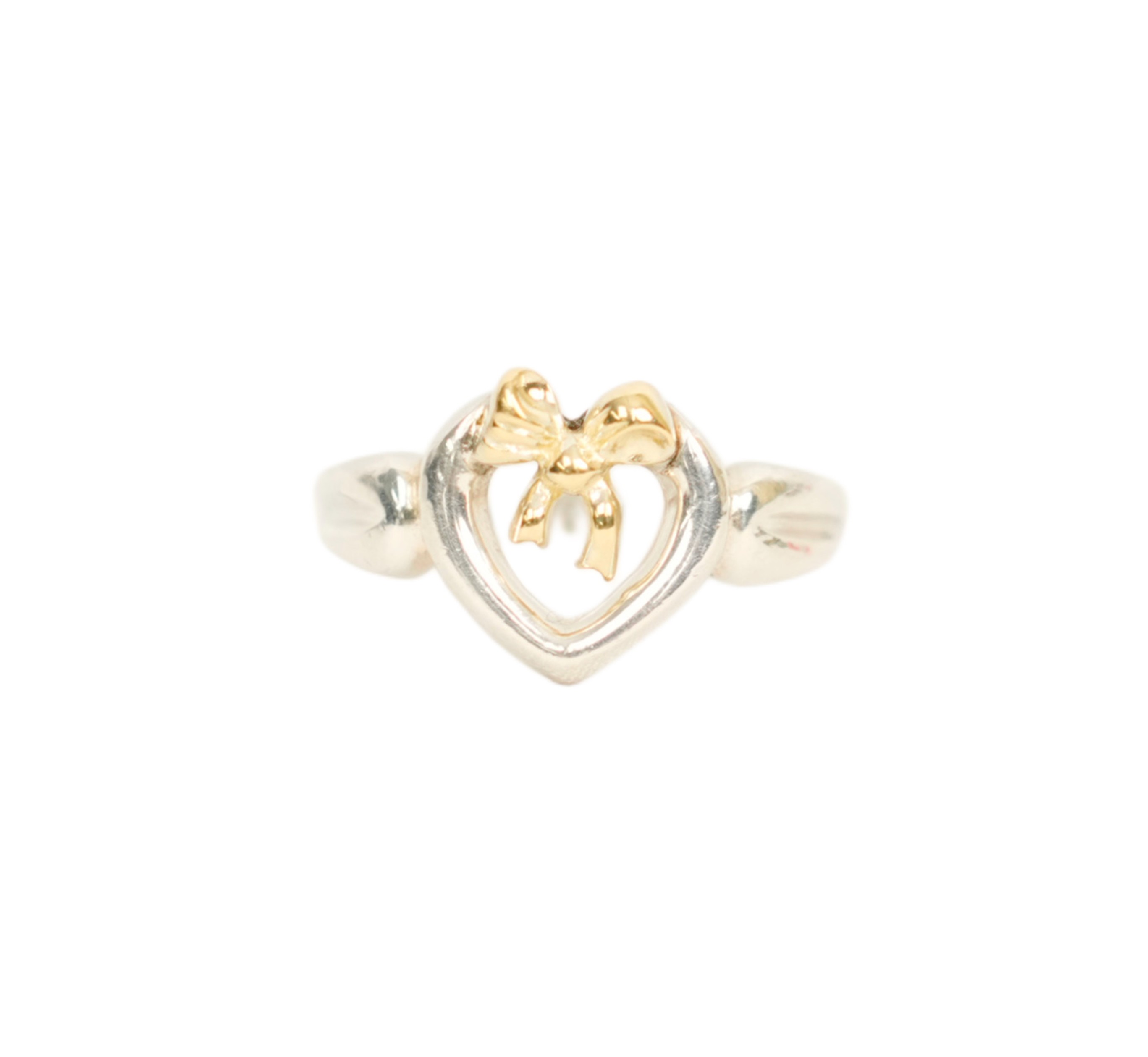 【マラソン5/9 20時〜P5倍＆クーポンあり】【中古・VINTAGE】 TIFFANY & CO. ティファニー SV925 K18YGダブルハート リング シルバー ゴールドAg925 K18YG ヴィンテージ SV925 K18YG Double Heart Ring
