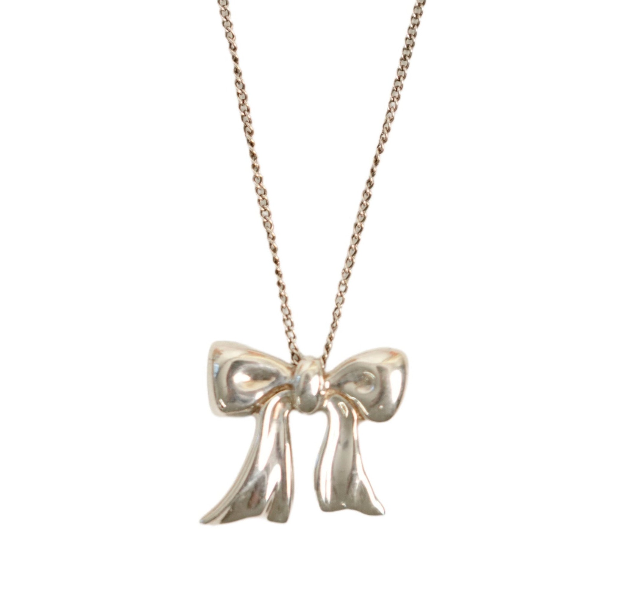 Other , Materials - 【中古・VINTAGE】TIFFANY & CO. ティファニー SV925 リボン ネックレス シルバー Ag925(シルバー) ヴィンテージSV925 Ribbon Necklace