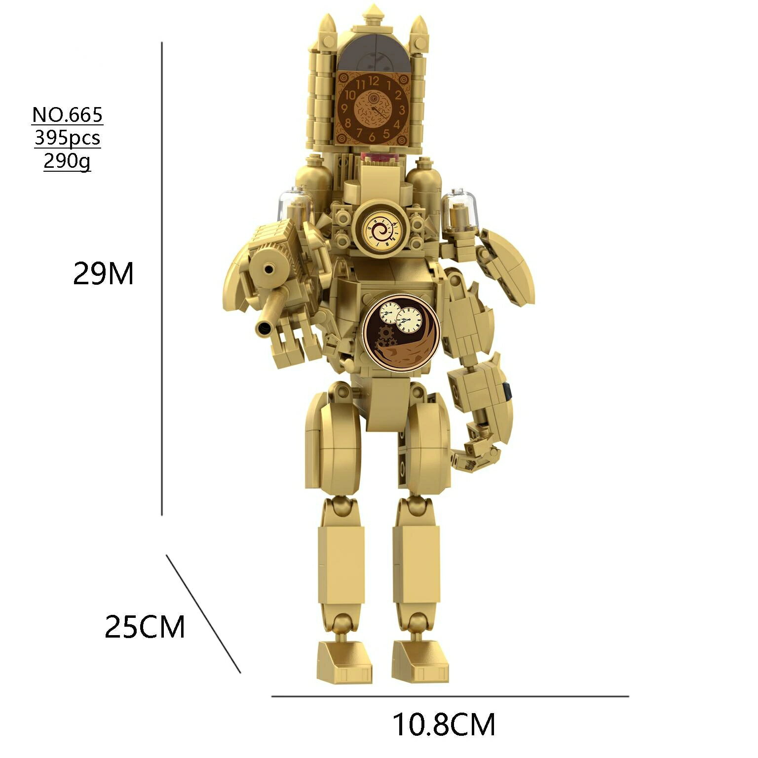 【即納!】【Skibidi toilet lego:Titan Clockman！】スキビディトイレ タイタン・クロックマン ブロック レゴ互換 新学期 Roblox game グッズ おもちゃ ホラーゲーム 知育玩具 収納袋1枚 ブロック外し1本 不足部品は無料で再配送 2