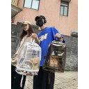 Y2K プールバッグ 韓国 カバン 鞄 バックパック 透明 ビニールバッグ クリアバッグ スイムバッグ ビーチバッグ 大容量 レジャー 夏 水遊び かわいい(4)