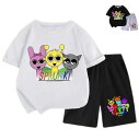 Sprunki incredibox 夏 春 半袖 ショートパンツ 2点セットトップス グッズ Tシャツ カットソー 誕生日用品 子供へのギフト 感謝祭の日 ハ...