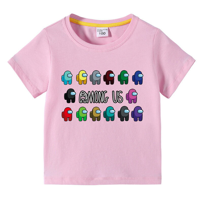 Among us 子供服 子供用 半袖 Tシャツ トップス 綿 ふんわり 可愛い 夏 半袖 Tシャツ 男の子 女の子 漫画 ボトムス シャツ 赤ちゃん お出かけ 夏 誕生日プレゼント おしゃれ 夏 綿 通気性（n2） 2