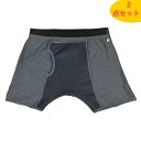 男性用 失禁パンツ2 点セット, 中失禁 重失禁 200cc 大容量 綿 男性用失禁パンツ 失禁ショーツ 尿漏れパンツ 介護パンツ 重失禁パンツ メンズ(n2)
