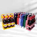 ドリンクホルダー ボトルキャリアー 手提げ 6本用 ワインボトル かご 折りたたみ ビール瓶 コンパクト 折りたたみ式 収納便利 アウトドア 瓶ビー
