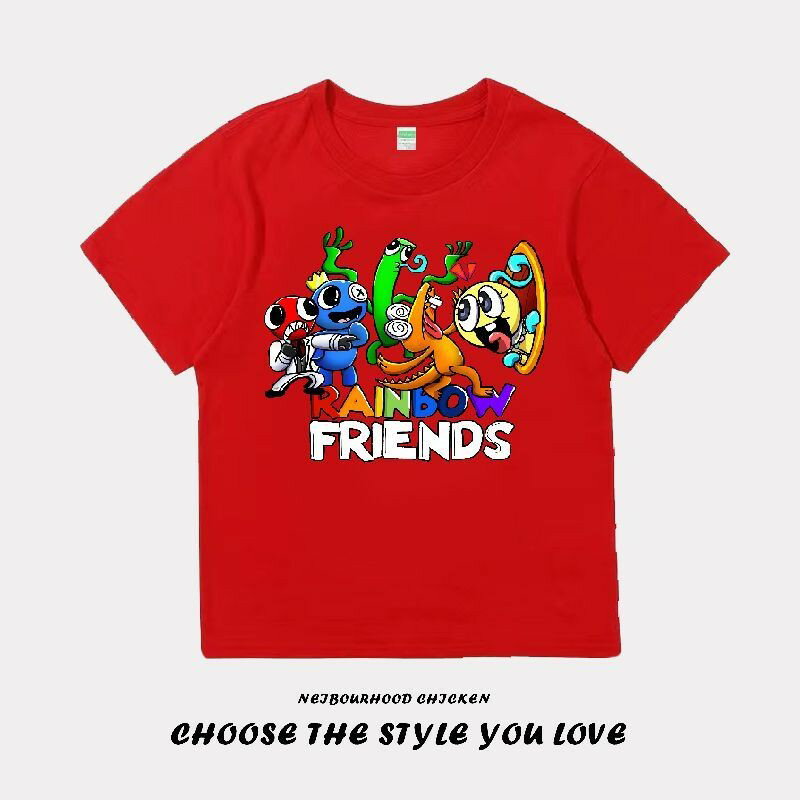 rainbow friends パーカー キッズ 男の子 女の子 半袖 子供用 100-160cm ロンT スウェット ロブロックス レインボー フレンズ グッズ 衣服 グッズ 春夏 ギフト プレゼント レインボーフレンズ服 ギフト クリスマス（N3）