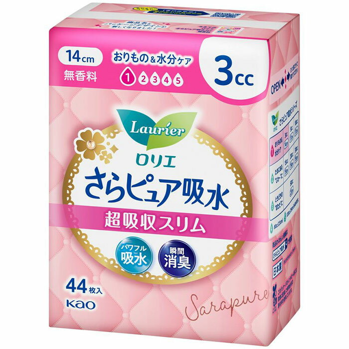 花王 ロリエ さらピュア吸水 超吸収スリム 3cc 無香料 44枚入