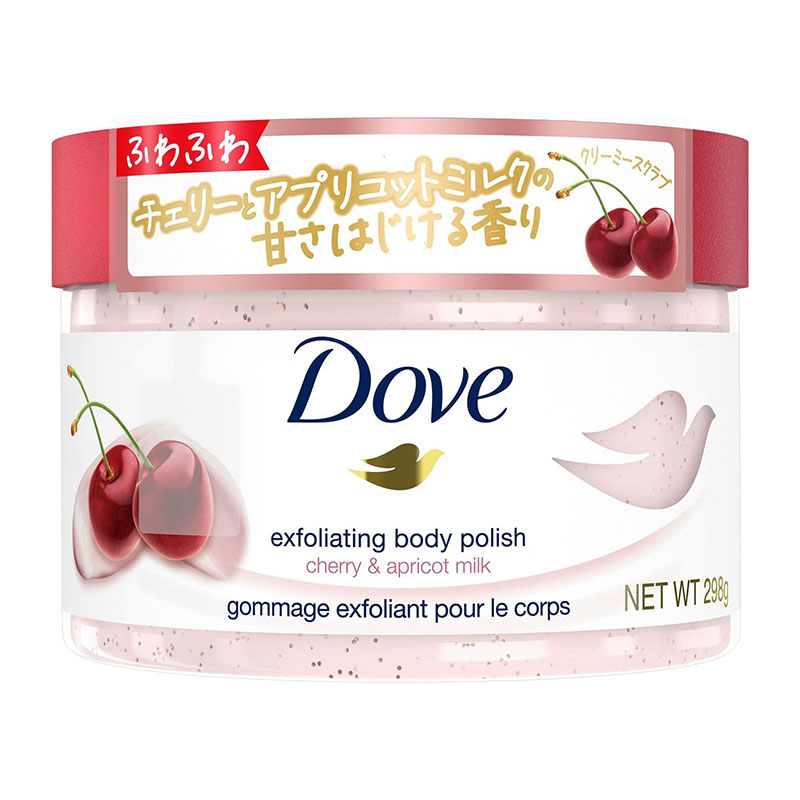 ユニリーバ・ジャパン Dove ダヴ クリーミースクラブ チェリー＆アプリコットミルク 298g ｜ ボディスクラブ スクラブ 角質ケア