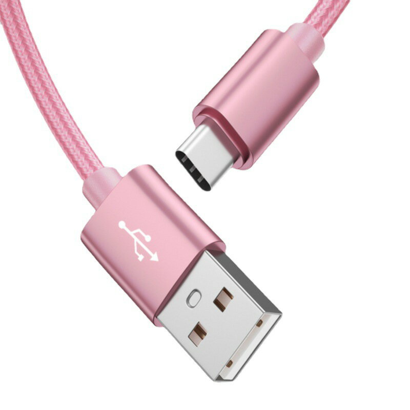 2Mベーシック USB-C to USB-A 2.0 高速充電ケーブル ナイロン編み充電コードタイプC