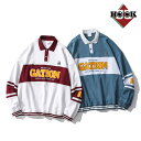 夏祭 カップル ペアルック ポロシャツ お揃い 服 ビッグシルエット メンズ レディース オーバーサイズ ユニセックス 韓国ライク おそろ オルチャン ファッション アメリカンアンティーク ストリート【HOOK】*