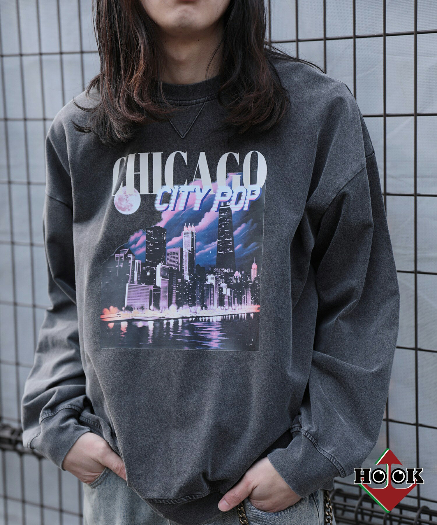 Rakuten - tシャツ メンズ 長袖 綿 コットン 綿95％ ロンt お揃い 春 夏 ビッグシルエット メンズ レディース ビッグtシャツ ロングtシャツ 長袖t オーバーサイズ ユニセックス 古着風 ウォッシュ加工 韓国ライク ストリート【HOOK】