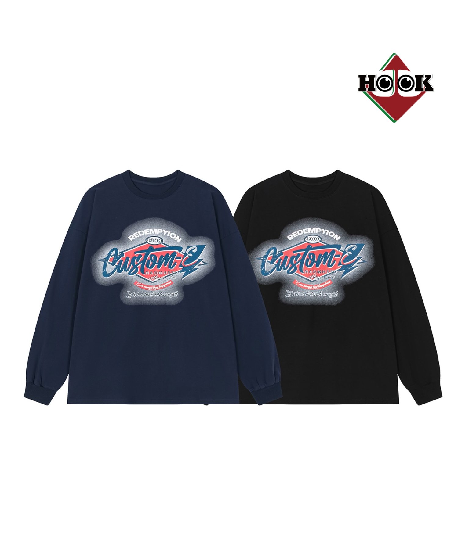 Rakuten - tシャツ メンズ 長袖 綿 コットン ロンt アメカジ 春 夏 秋 冬 ビッグシルエット レディース ビッグtシャツ ロングtシャツ 長袖t オーバーサイズ ユニセックス 古着風 韓国 ライク ストリート プリント【HOOK】