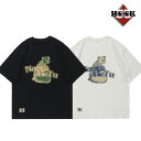 夏祭 【クリアランス価格★】 tシャツ メンズ レディース 半袖 ロゴ 綿90% お揃い 春 夏 ビッグシルエット ビッグtシャツ オーバーサイズ ユニセックス 韓国 ライク おしゃれ 熊 クマ ベア 古着風 英字ロゴ アメカジ ストリート【HOOK】