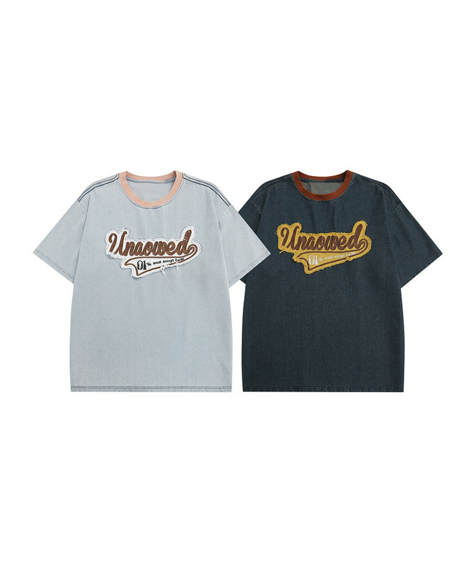 楽天aimoha父の日セール 【クリアランス価格★】 tシャツ メンズ レディース 半袖 ロゴ 綿100％ お揃い 服 春 夏 ビッグシルエット ビッグtシャツ オーバーサイズ ユニセックス 韓国ライク オルチャン パッチワーク アメカジ ストリート【HOOK】