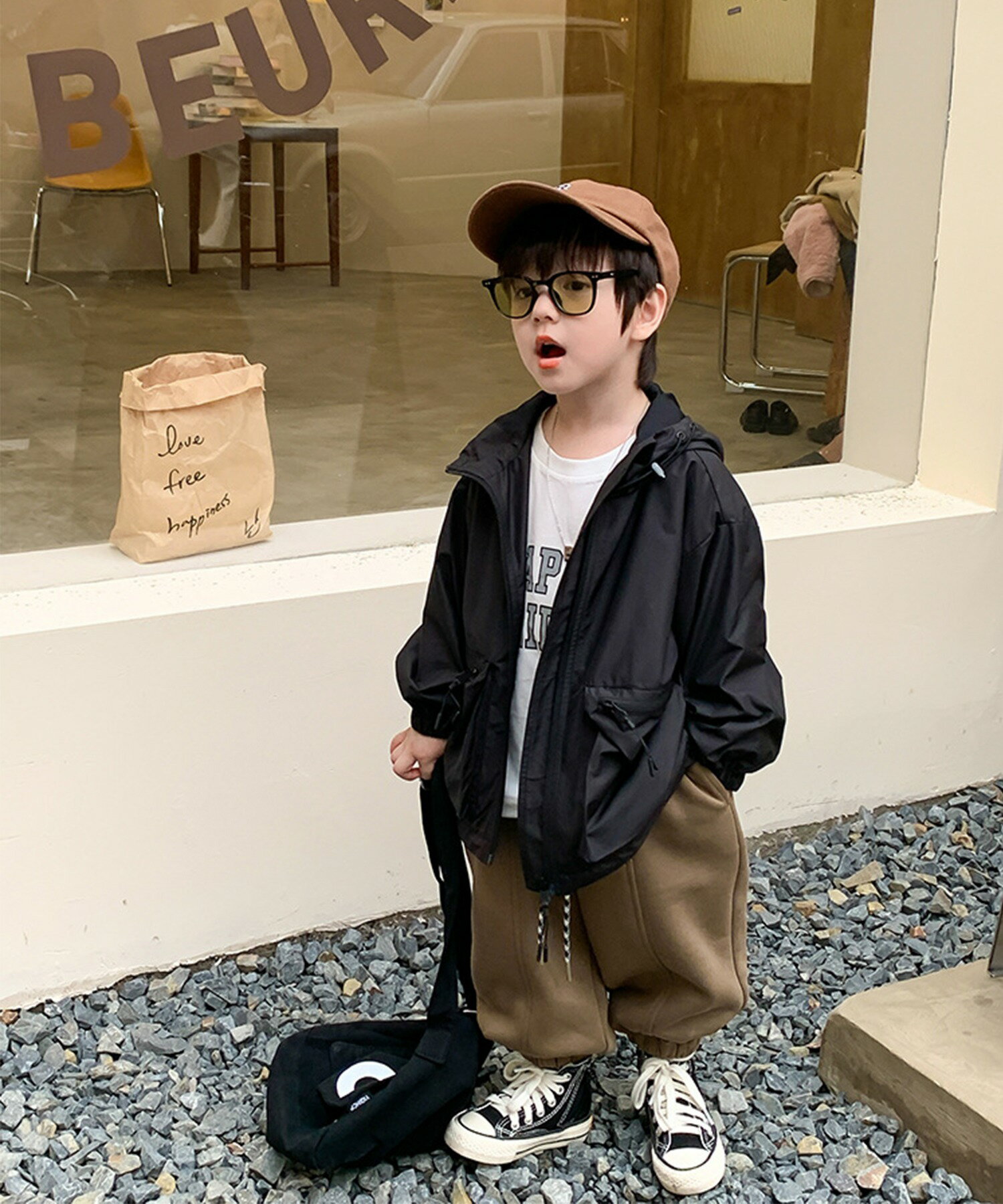 マウンテンパーカー キッズ ジャケット アウター 男の子 女の子 韓国 ライク かわいい おしゃれ キッズアウター 羽織り ベビー 子供服 キッズ 子供 こども aimoha KIDS 【配色パイピングdesign】 2