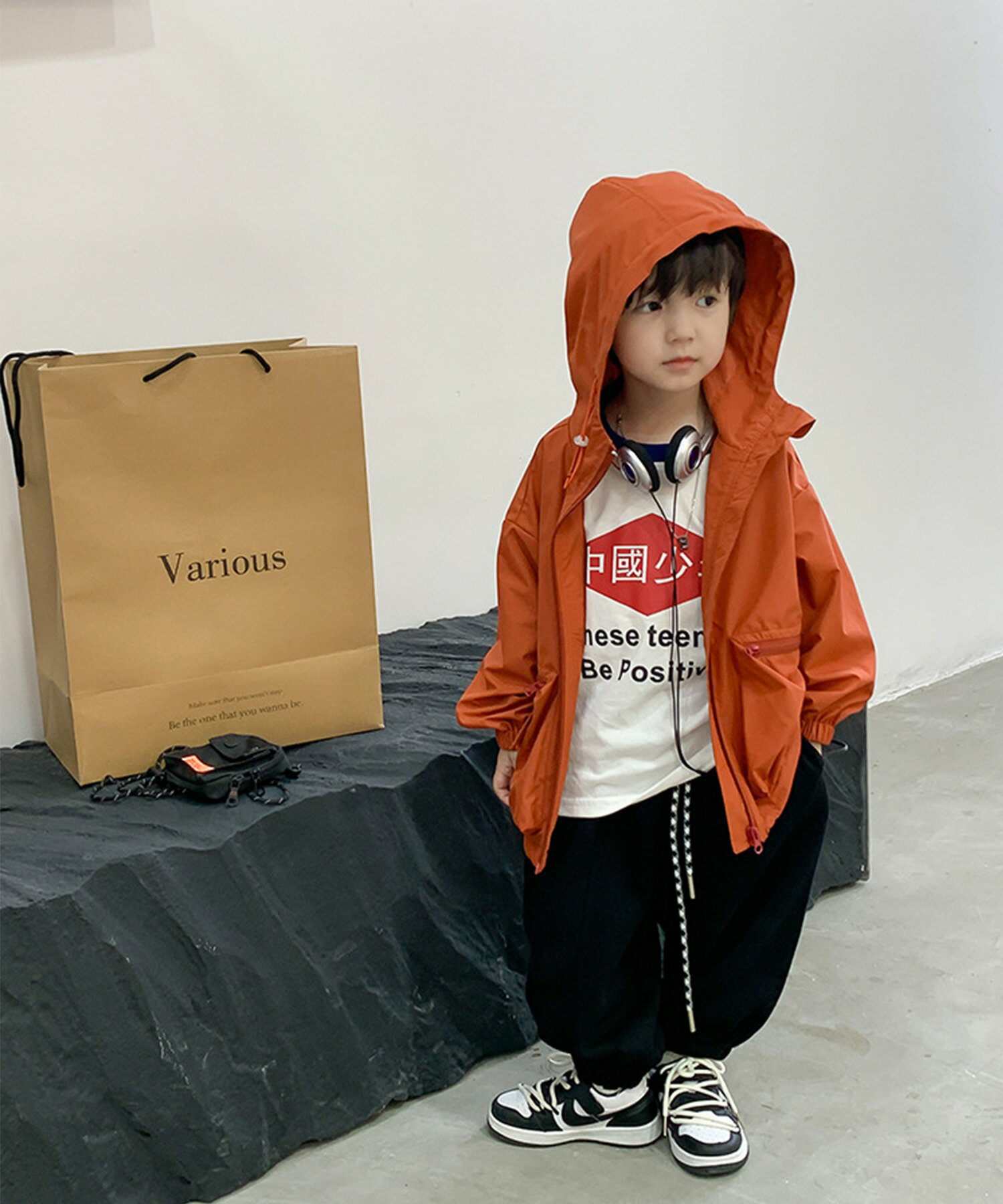 マウンテンパーカー キッズ ジャケット アウター 男の子 女の子 韓国 ライク かわいい おしゃれ キッズアウター 羽織り ベビー 子供服 キッズ 子供 こども aimoha KIDS 【配色パイピングdesign】 3