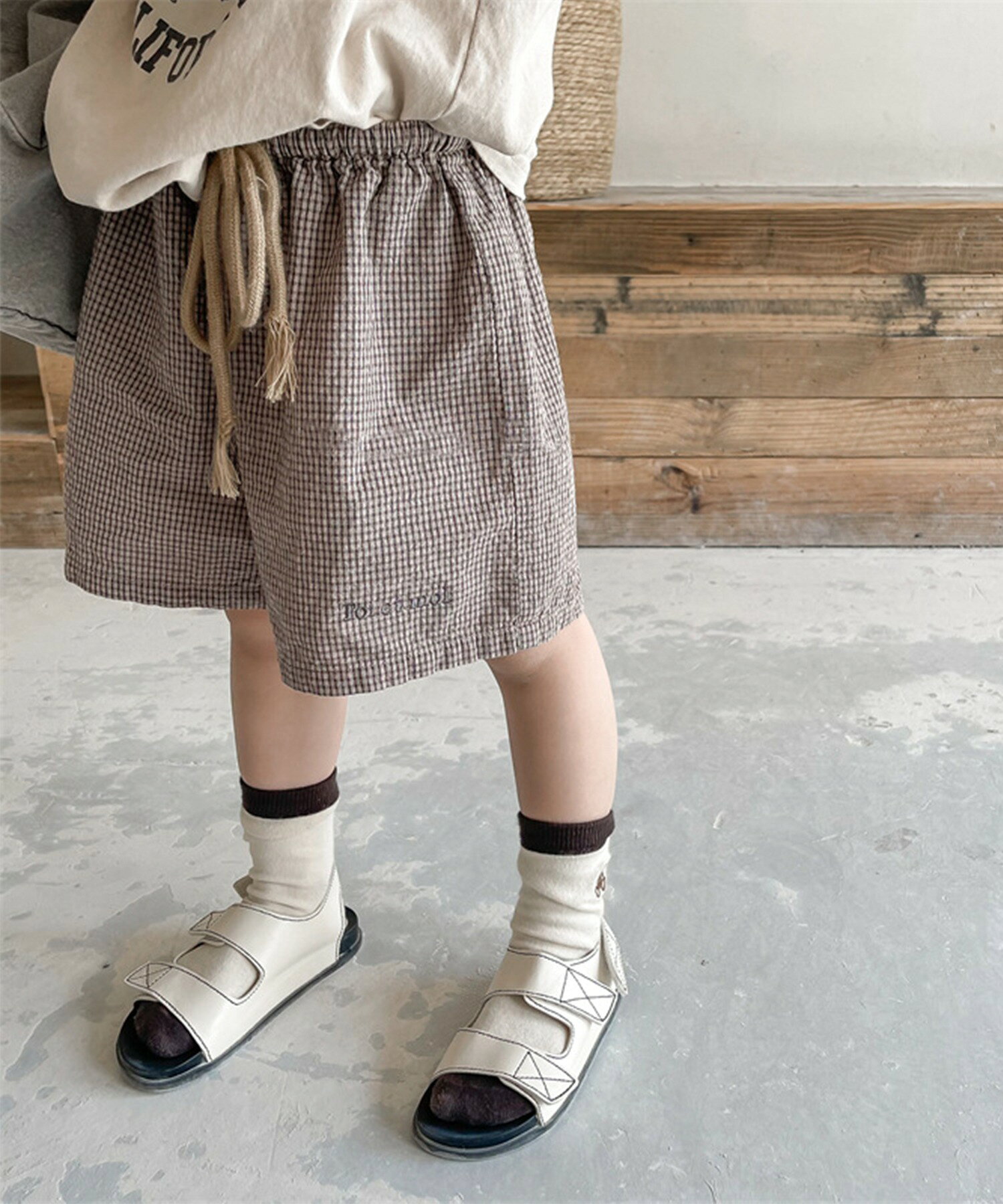 ショートパンツ キッズ パンツ 男の子 女の子 おしゃれ ズボン 綿90% ハーフパンツ チェック柄 韓国 ライク キッズズボン ボトムス 春 夏 秋 ベビー 子供服 キッズ 子供 こども aimoha KIDS 【チェック柄可愛い】 3