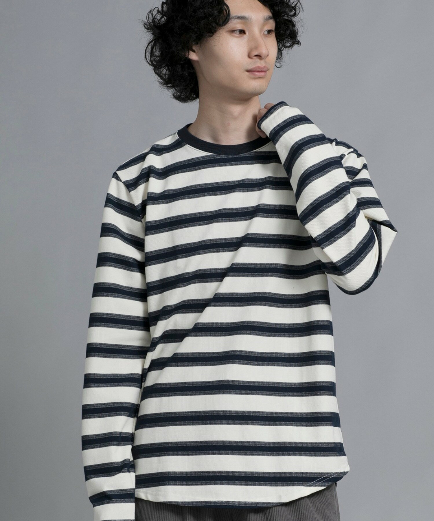 メンズ ニット セーター メンズニット シンプル 定番 ボーダー プルオーバー メンズセーター トップス 冬 秋 春 韓国 ライク おしゃれ ソフトタッチ 柔らかな肌触り クルーネック 【シンプル定番design】【AWCR】 2