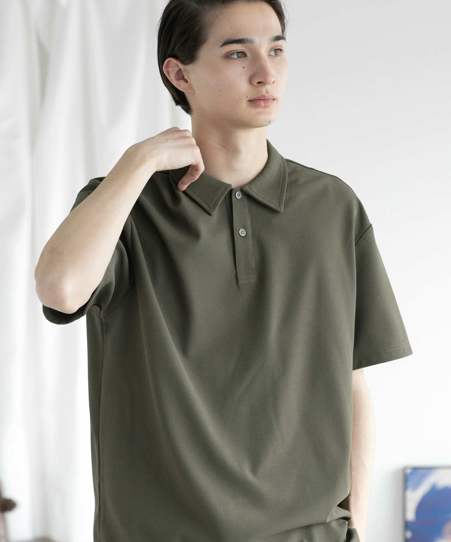 【SIMPLE POLO SHIRT】ポロシャツ メンズ 半袖 シンプル ハーフボタン カットソー ...