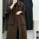 【2025AW】【aimoha /クラシックステンカラーウールコート】クラシックステンカラーウールコート アウター おしゃれ シンプル 冬 通勤 クラシックステ...