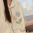 GWセール 【胸元立体デザイン】 パジャマ レディース セットアップ ルームウェア 半袖 前開き ショートパンツ ハーフパンツ 上下セット 通気 吸湿 ウエスト...
