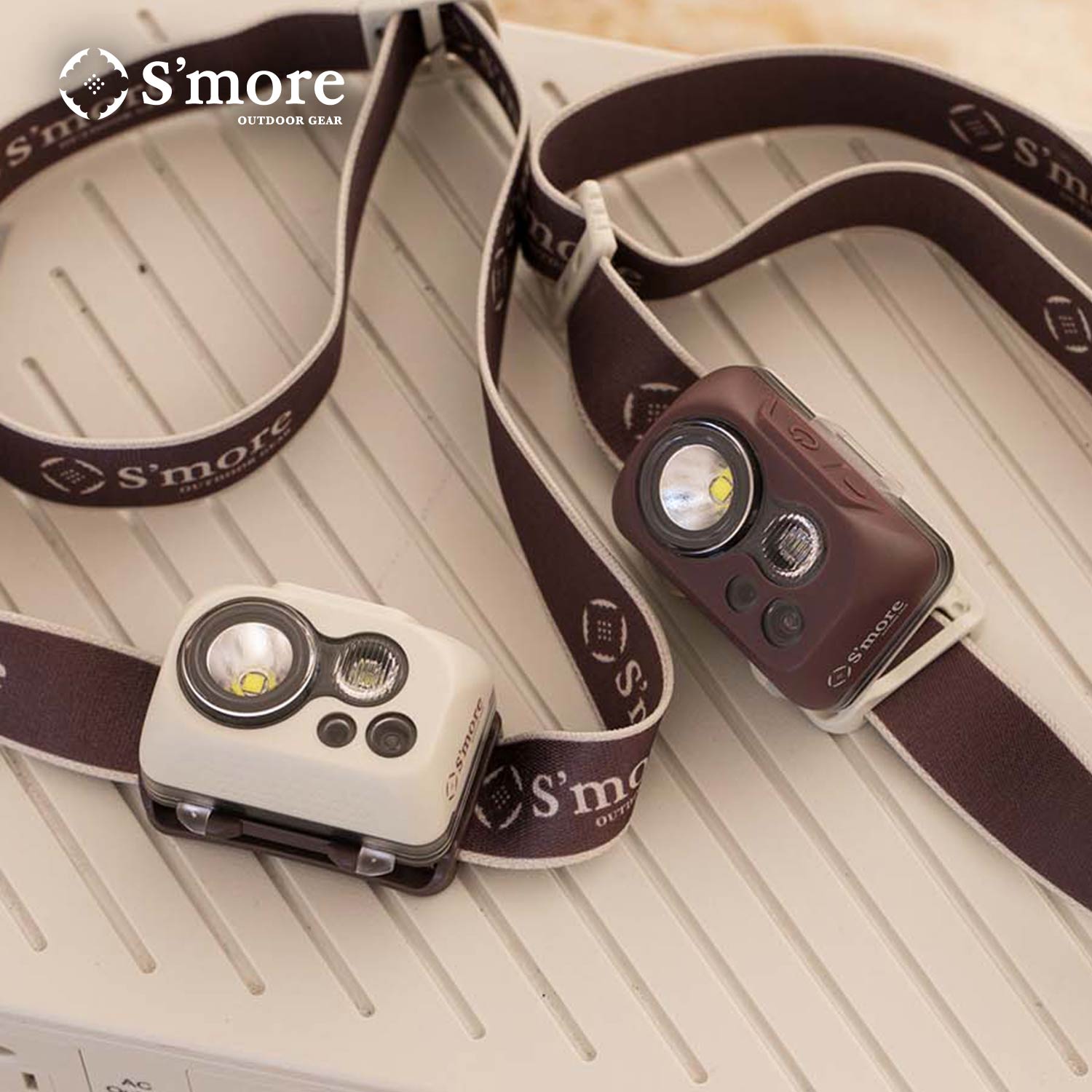 【S'more / YAKOU300 】ヘッドライト 防水 led IPX8 ヘッド ライト 軽量 アウトドア キャンプ 釣り 登山 防災 電池 最大300ルーメン おしゃれ ナチュラル 重量105g 【 IPX8 防水対応 】のサムネイル
