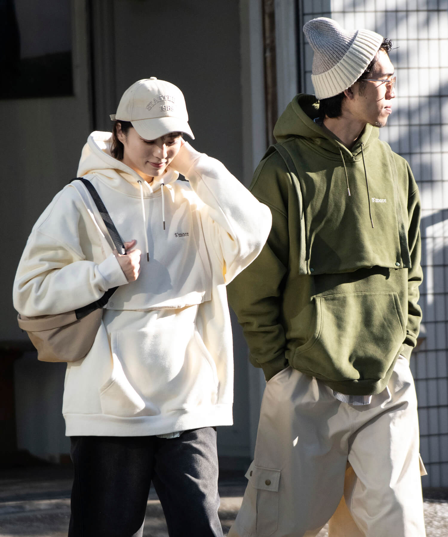 【 S'more / 2WAY removable vest sweat parka 】 裏起毛パーカー パーカー 裏起毛 スモア レディース メンズ ユニセッ...