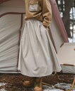 5倍POINT 【 S'more / Water-repellent flare skirt 】 フレアスカート 撥水加工 レディース ギャザー アウトドア ウ...