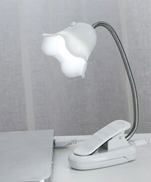 デスクライト スタンドライト 卓上 ライト LEDライト クリップライト 挟めるライト LED USB かわいい おしゃれ 花 フラワー 間接照明 ダイニング 寝室 【花形が可愛いクリップライト☆】