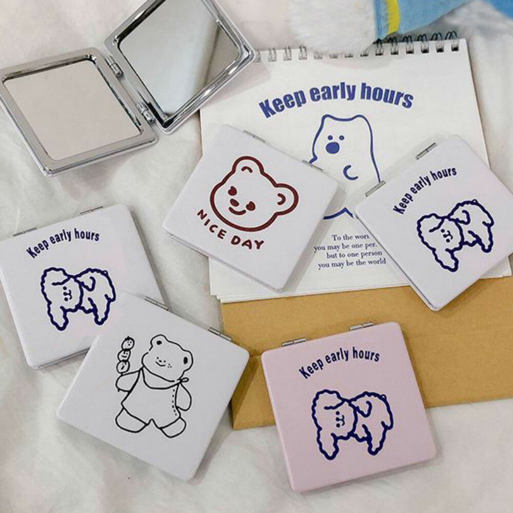 コンパクトミラー ミラー 手鏡 持ち運びカラー 軽い 鏡 かわいい 折り畳み おしゃれ 韓国 ライク SNS ナチュラル インスタ 映え 【SNS映えのコンパクトミラー】