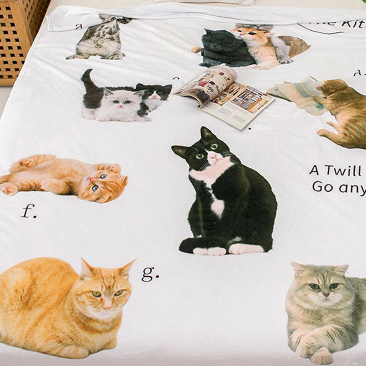 フランネル ブランケット マルチカバー 猫 ナチュラル モダン ラグ おしゃれ カーペット 可愛い かわい..