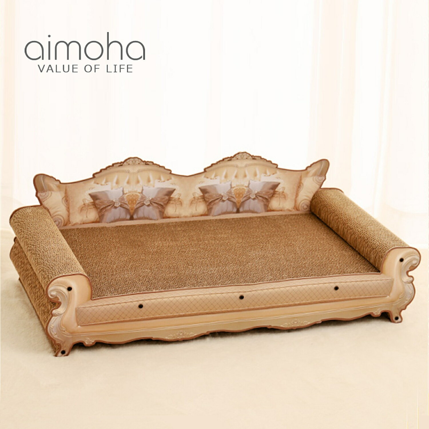 猫 爪とぎ ダンボール ペット 猫 おもちゃ 爪とぎベッド 爪とぎ 猫 爪どぎソファー ペットおもちゃ ネコ キャット つめとぎ キャラクター かわいい ソファー型【ラッピング不可】のサムネイル